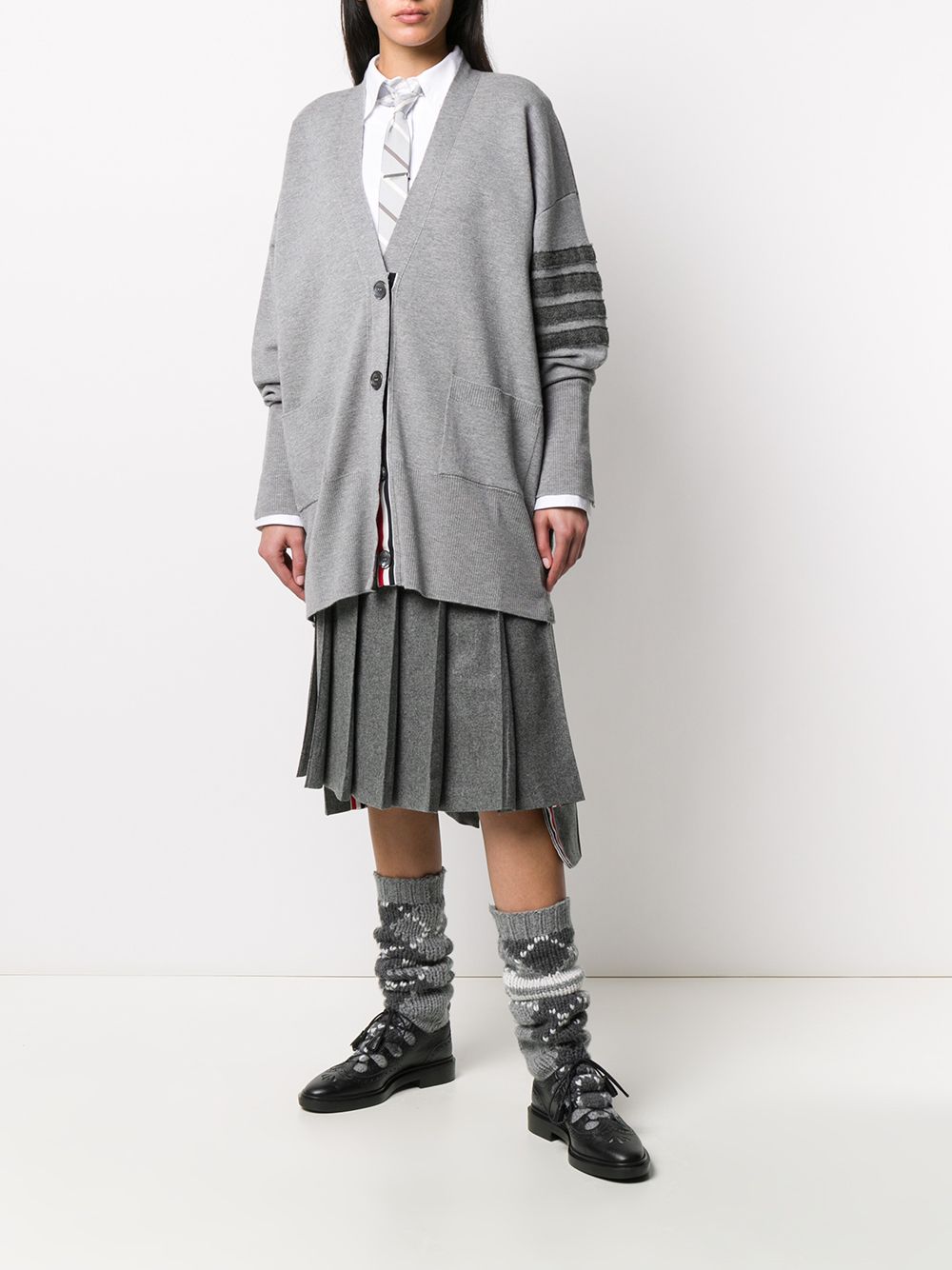 Thom Browne Gestreepte vestjas - Grijs