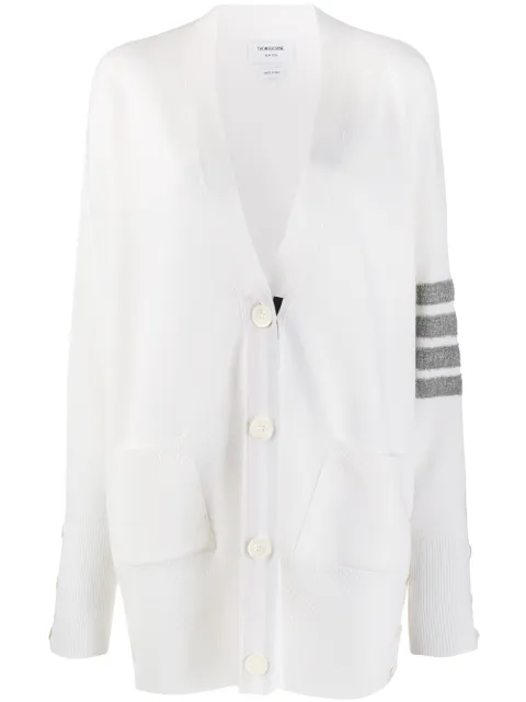 Thom Browne 同色调四条纹V领开襟外套