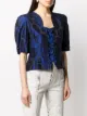 Valentino Pre-Owned 1990s rose print puffy sleeves blouse