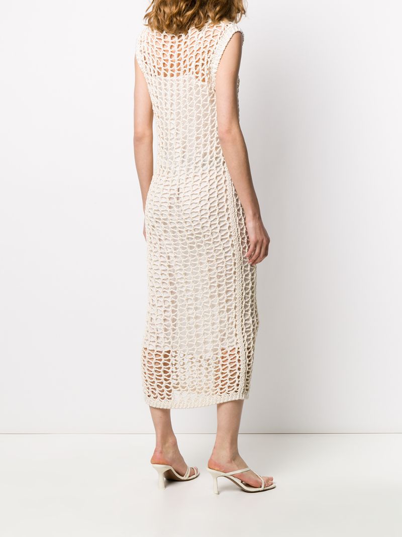 Shop Gentry Portofino Layered Midi Dress In Neutrals