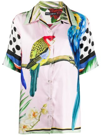 Dolce and discount gabbana parrot shirt