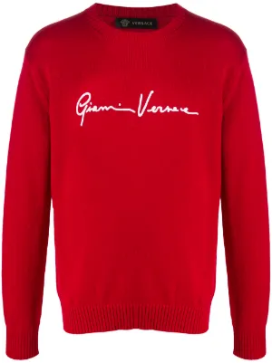 versace red sweater