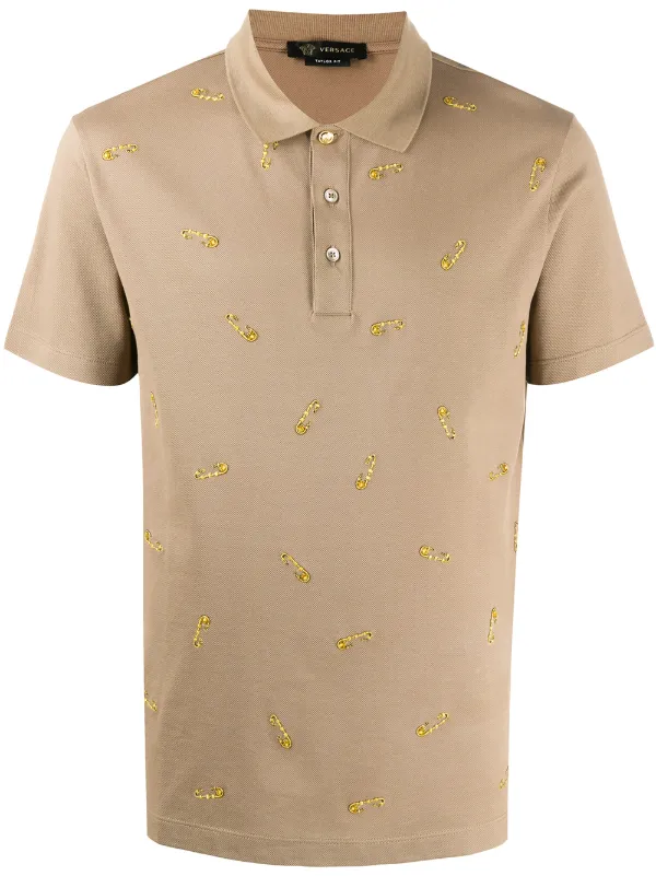 light brown polo shirt