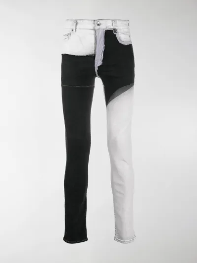Rick Owens DRKSHDW denim wax patchwork 