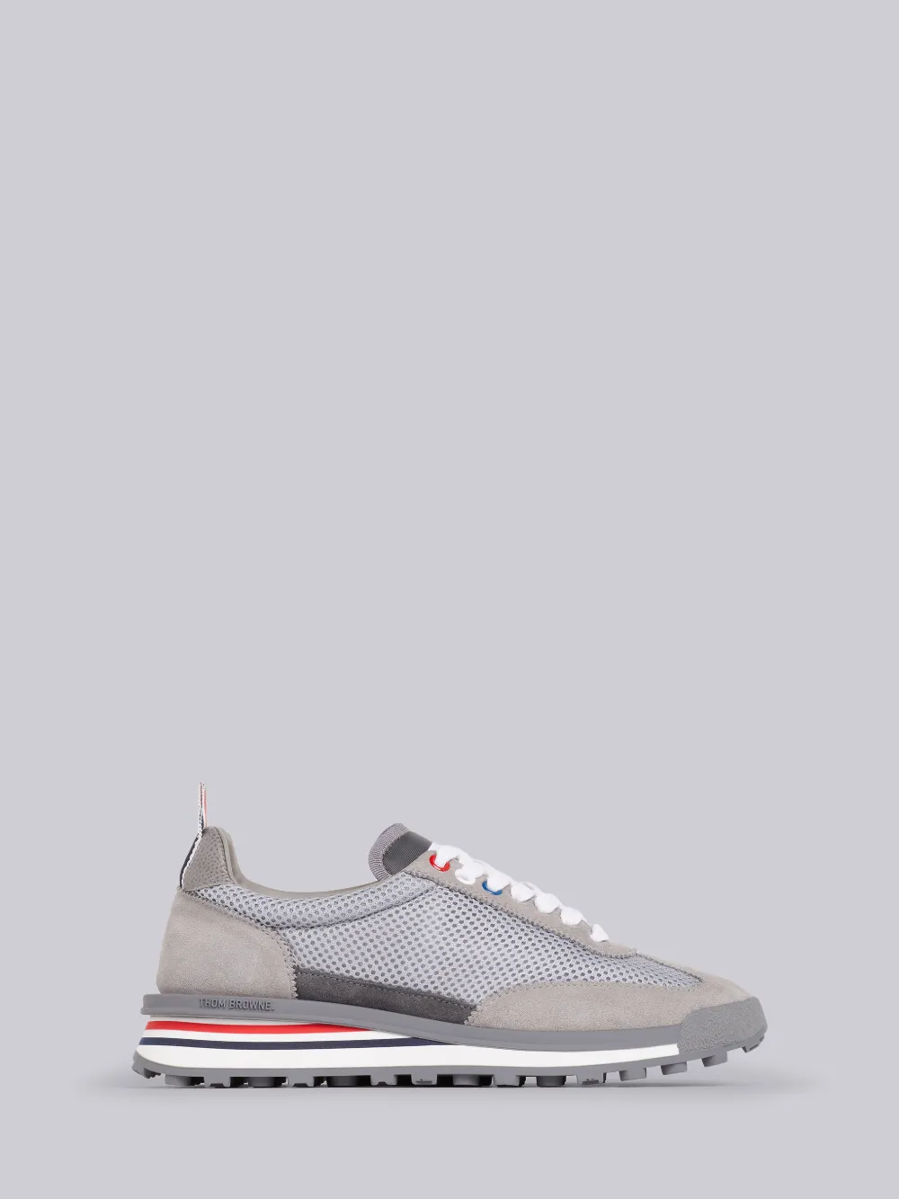 Thom Browne Tech Runner Tessuto Mesh Shoes In Grey