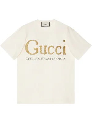 Gucci 구찌 글리터 프린트 티셔츠