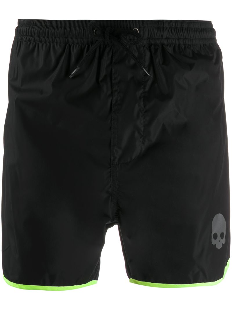 Hydrogen Skull-print Swimming Shorts In Black