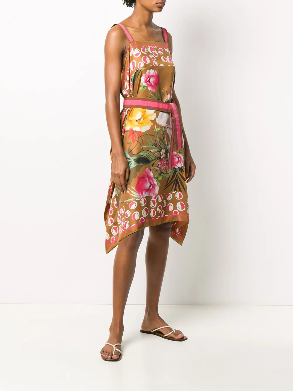 фото Altea floral-print silk dress