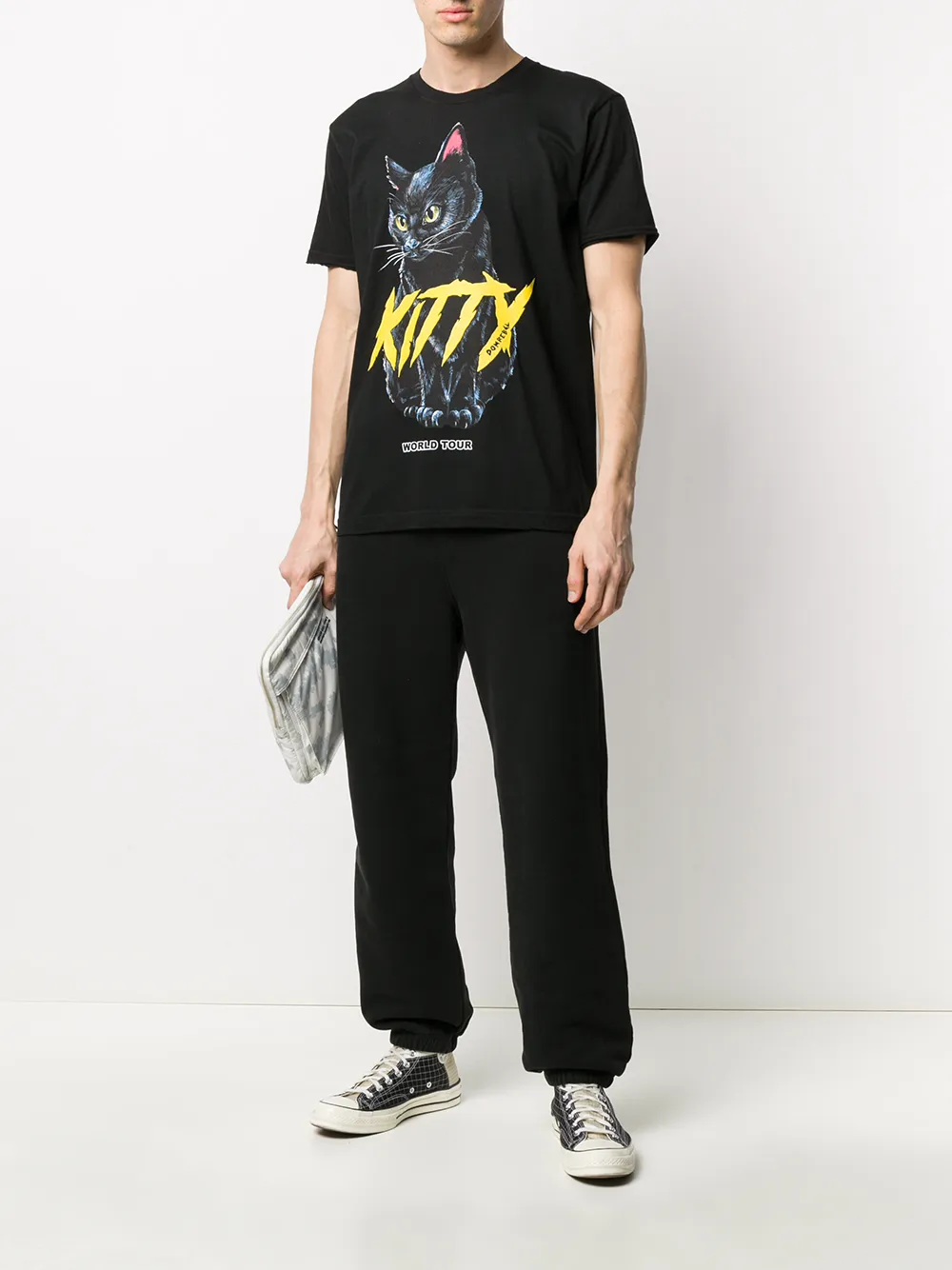  Domrebel 'meow' T Shirt   Schwarz 
