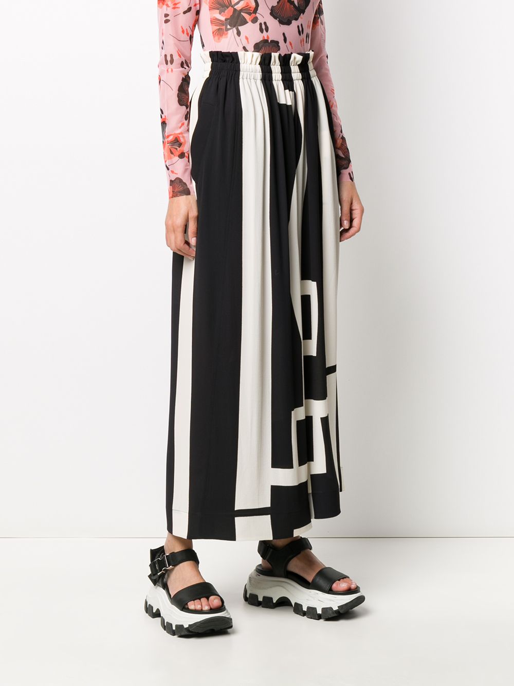 фото Henrik vibskov strong man abstract-print crepe maxi skirt