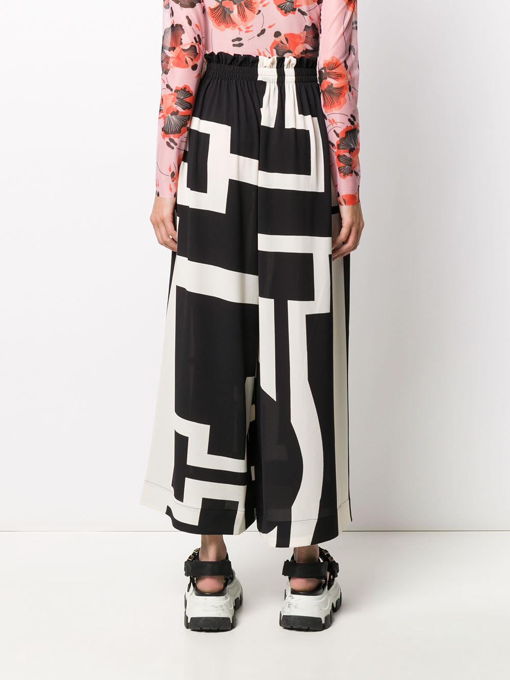 фото Henrik vibskov strong man abstract-print crepe maxi skirt