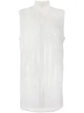 Comme Des Garçons Pre-Owned 1995 sheer ruffled shirt - White