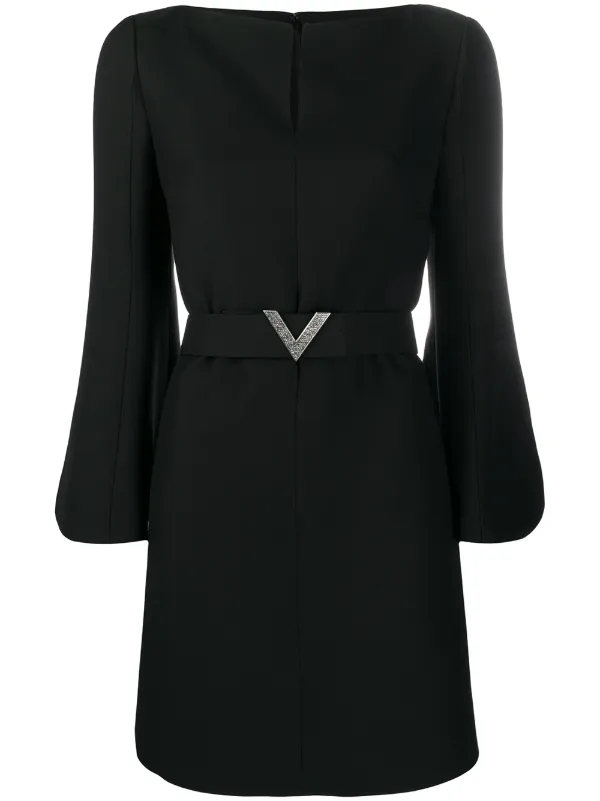 Valentino Garavani V Belt Dress | Black | FARFETCH