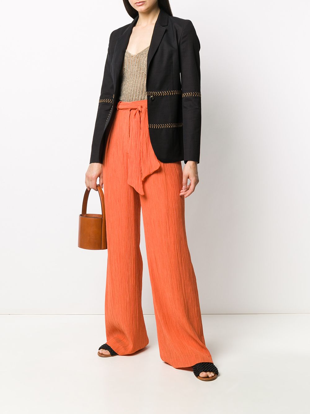 Gabriela Hearst Fitted contrast-stitching Blazer - Farfetch