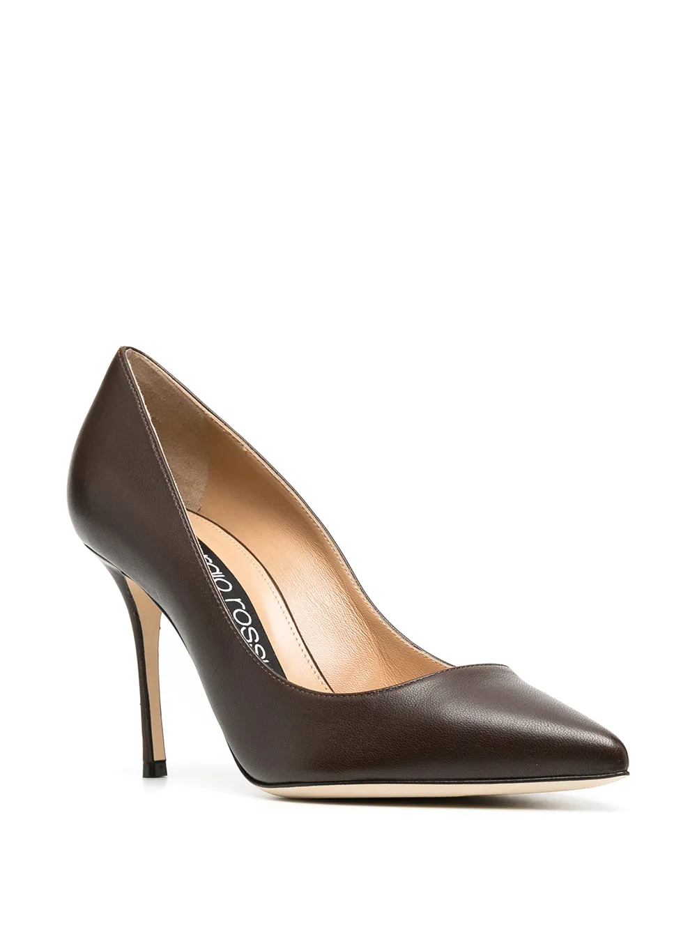 Sergio Rossi Godiva pumps met puntige neus - Bruin