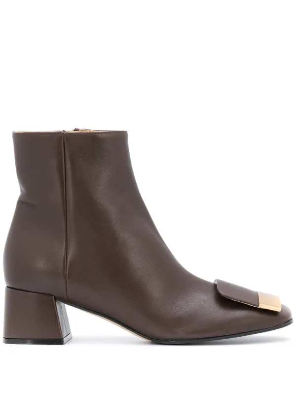 Sergio Rossi logo-plaque ankle boots 