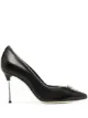 Image 1 of Sergio Rossi Steel Rider zip-embellished pumps