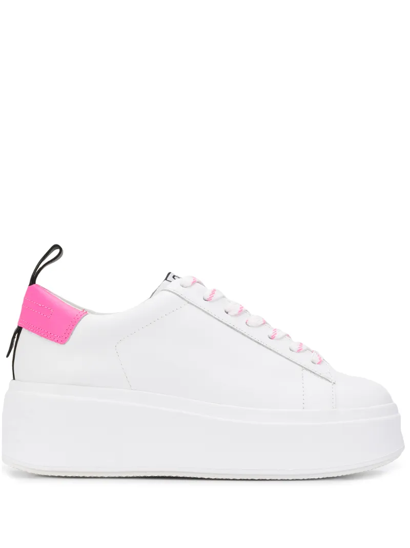 Ash Neon Heel Platform Sneakers In White