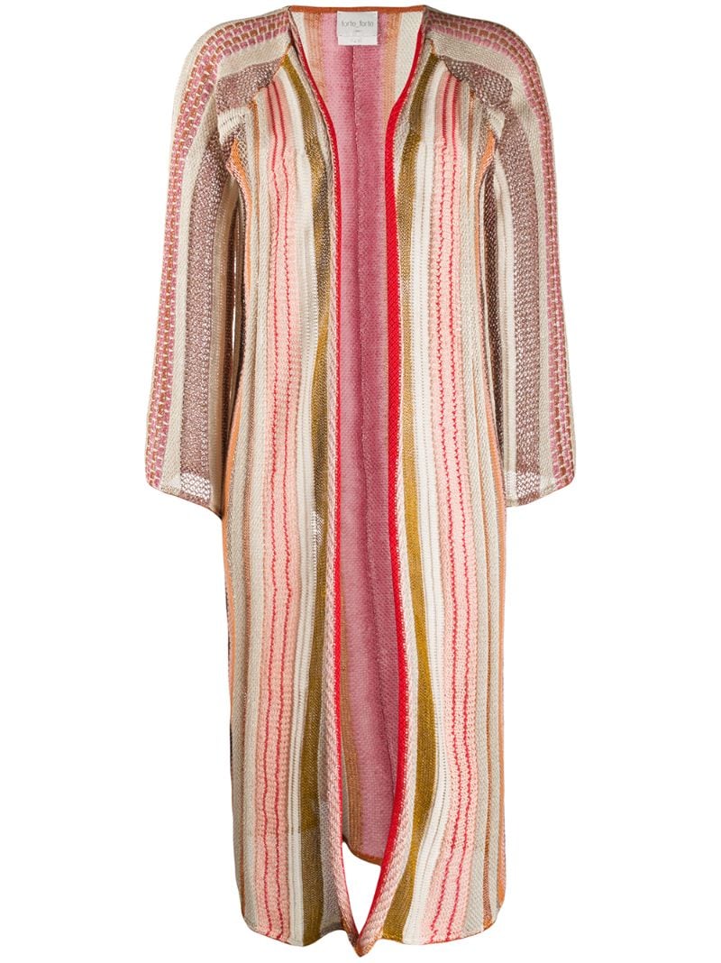 FORTE FORTE EMBROIDERED DRAPED CARDIGAN