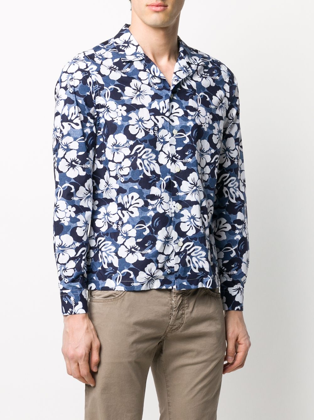 фото Dell'oglio floral print cotton shirt