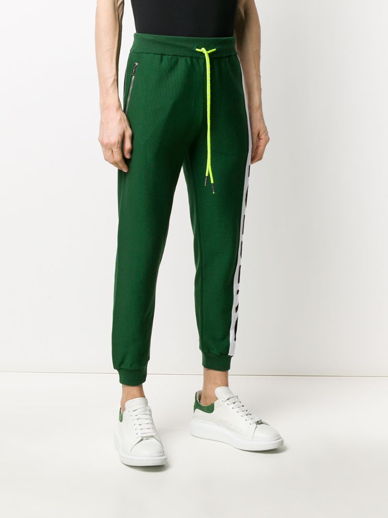 Shop Iceberg Tapered Track Pants In Green