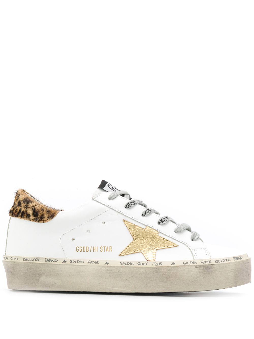 фото Golden goose кроссовки hi-star с эффектом потертости