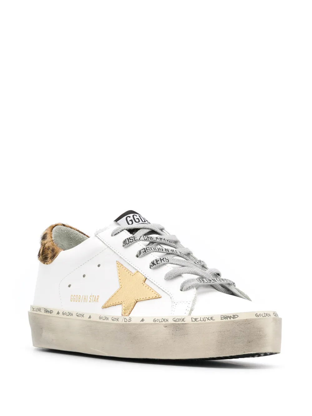 фото Golden goose кроссовки hi-star с эффектом потертости