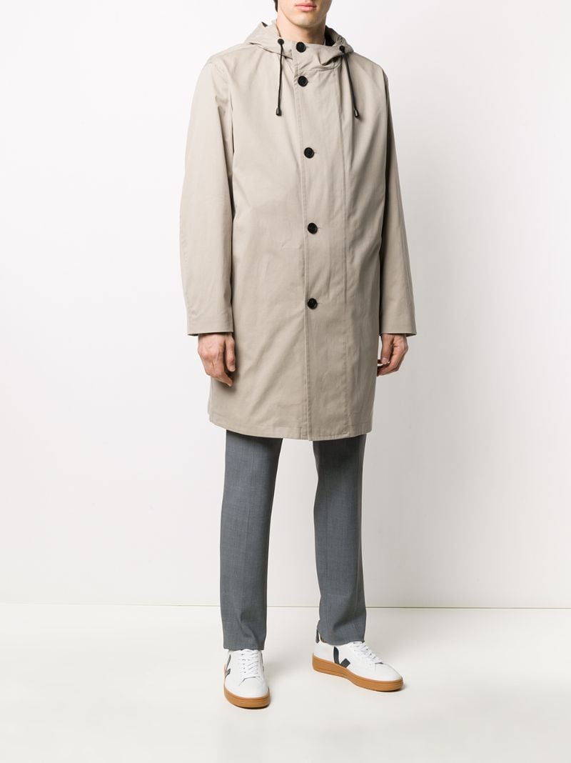 Shop The Row Drawstring Hood Coat In Neutrals