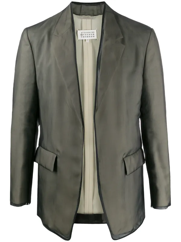 balmain blazer leather