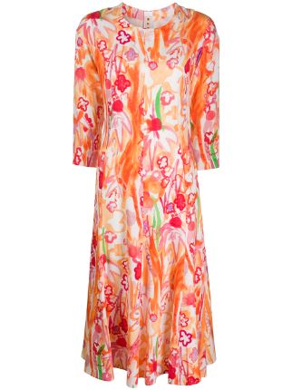 Marni Floral Print Midi Dress - Farfetch