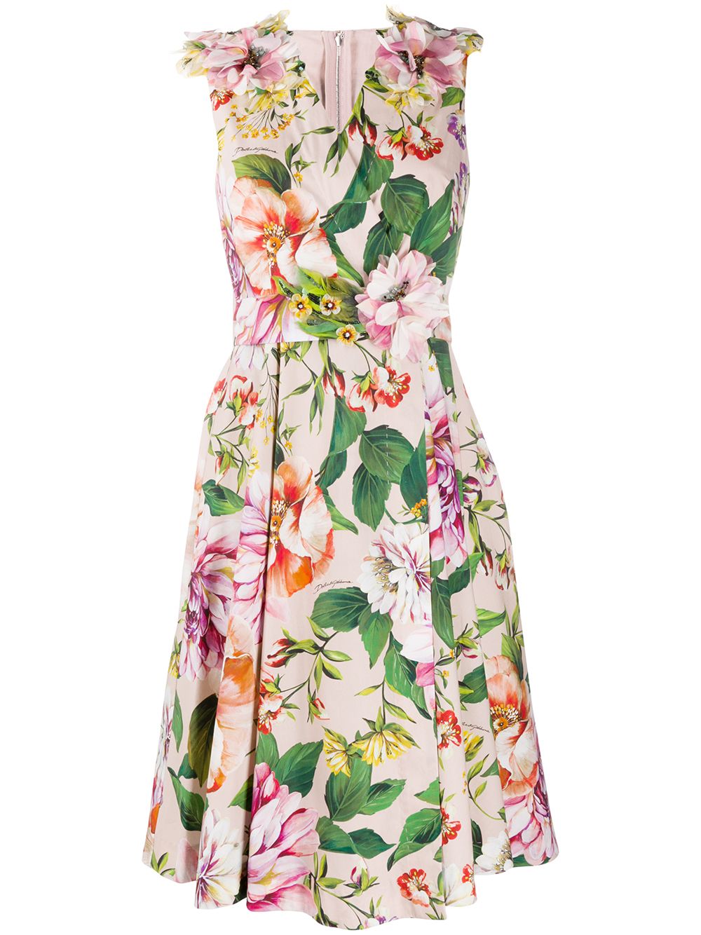 Dolce & Gabbana Floral Print Midi Dress - Farfetch