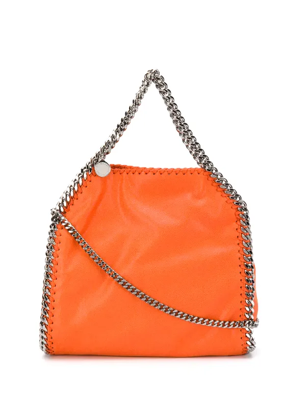 orange tote handbag