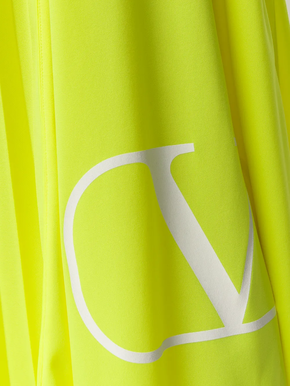 Valentino Garavani Plooirok met VLOGO Geel