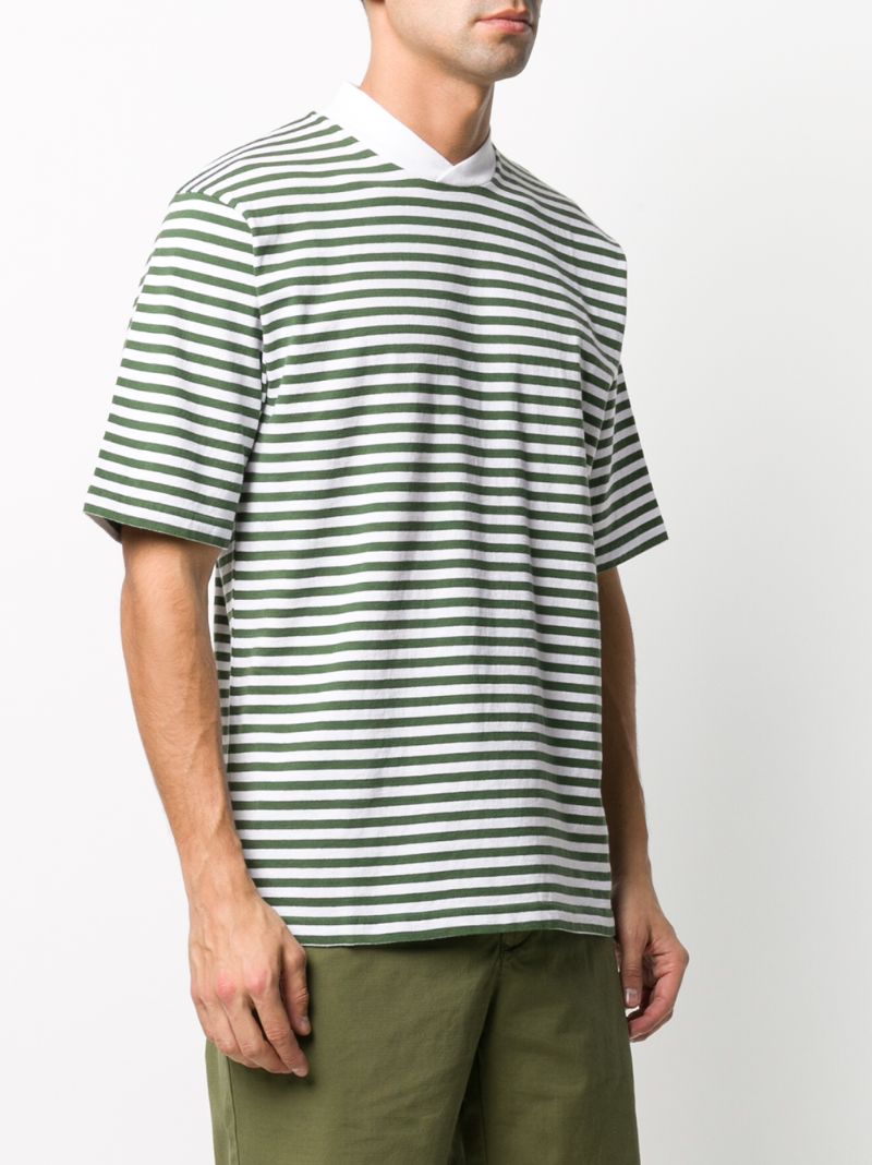 Shop Barbour Inver Striped T-shirt In Green