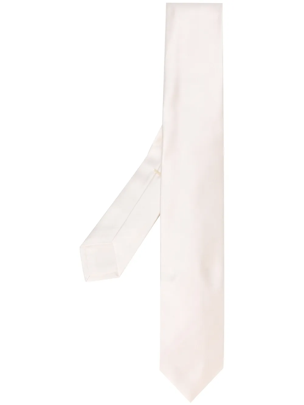 

Barba pointed tip tie - White