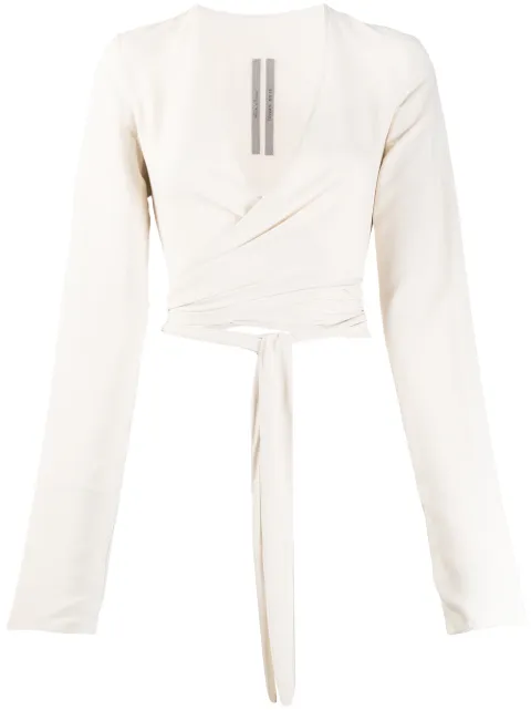 Rick Owens cropped wrap top