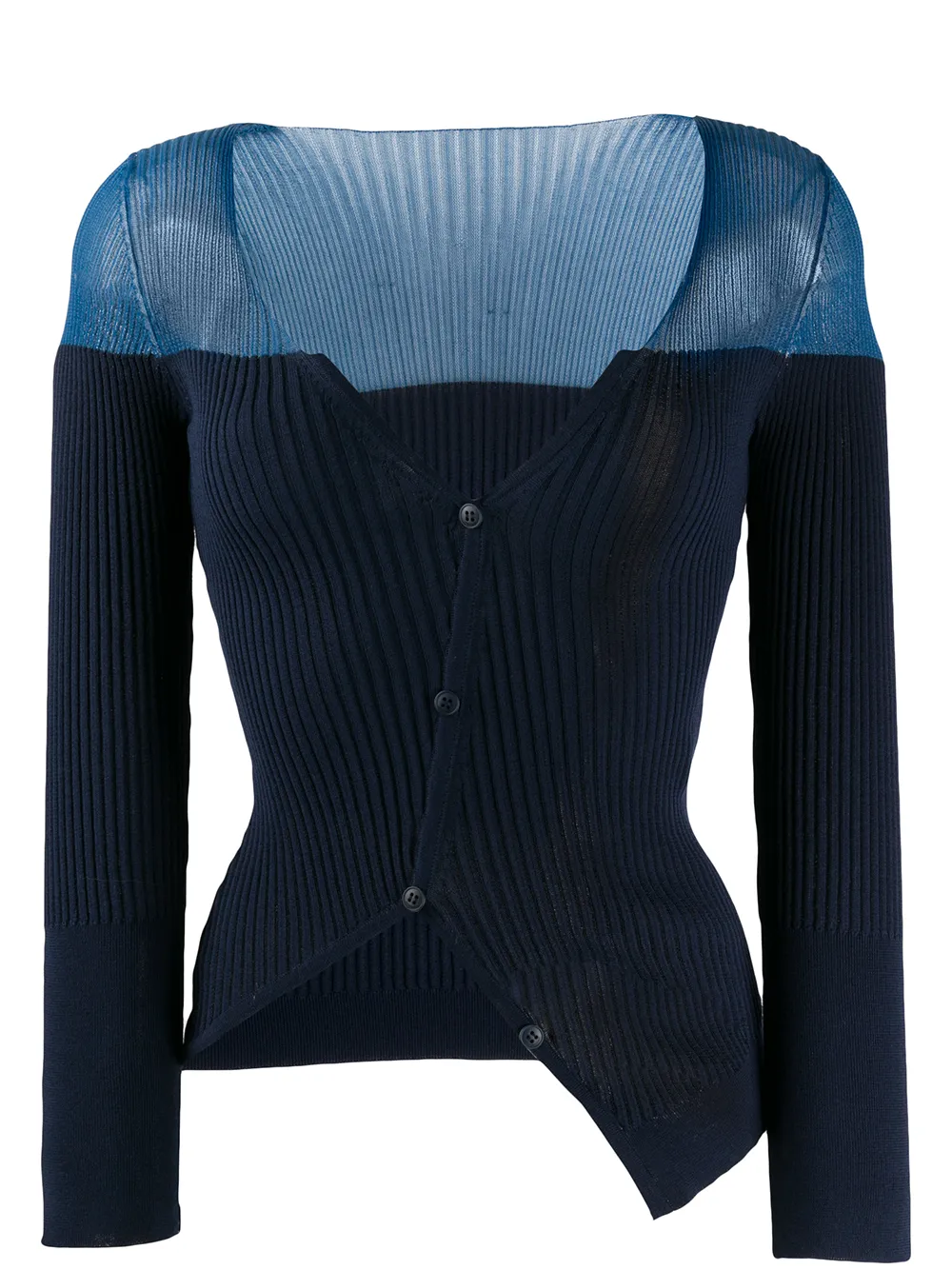 asymmetric ribbed cardigan | Jacquemus 