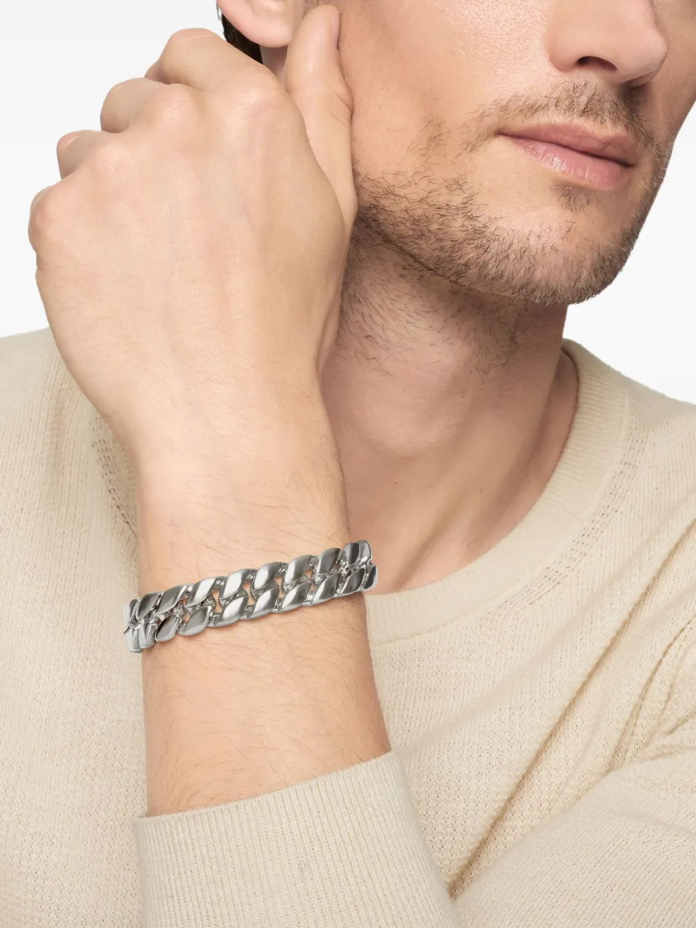  David Yurman Curb Chain Armband Aus Sterlingsilber 14,5mm 