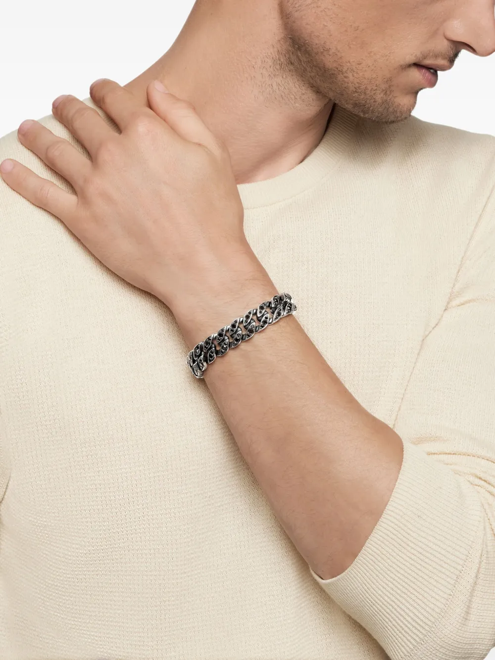 David Yurman Bracciale Curb Chain in argento sterling (14.5mm) | Image 2