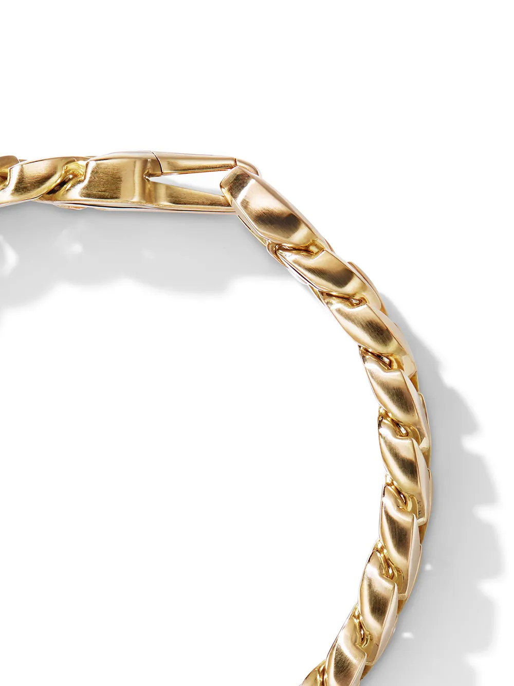 David Yurman 18kt Yellow Gold Curb Chain Bracelet In Gold