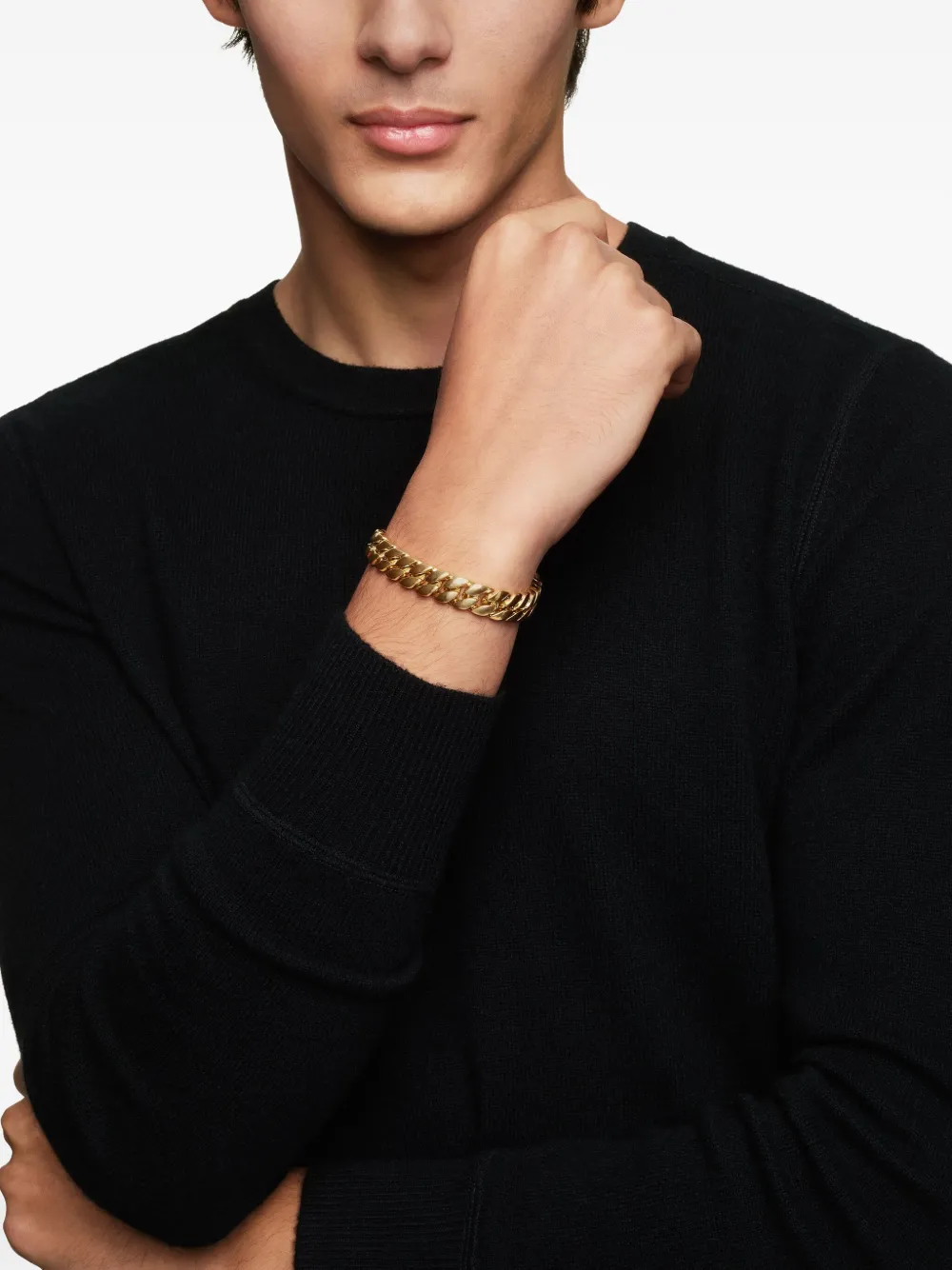 David Yurman 18kt yellow gold Curb Chain bracelet (11.5mm) | Image 2