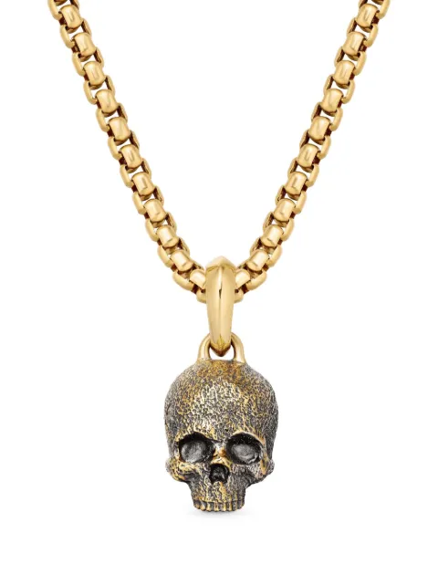 David Yurman 18kt yellow gold Memento Mori Skull amulet (16mm)