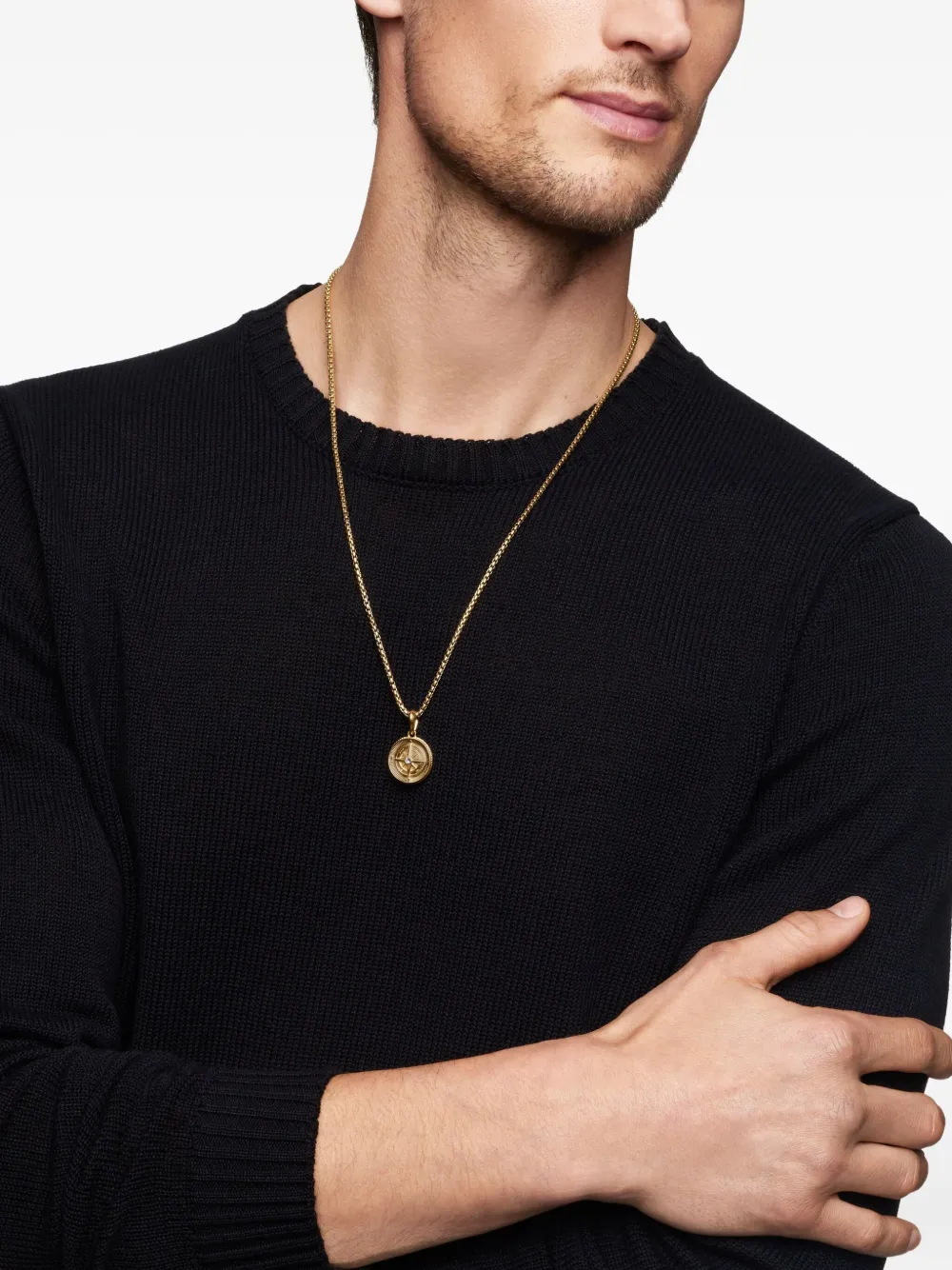 David Yurman 18kt yellow gold Maritime Compass diamond amulet (29.5mm) | Image 2