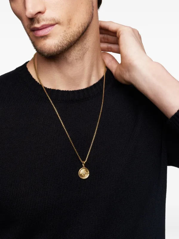 David Yurman 18kt Yellow Gold Maritime Compass Diamond Amulet