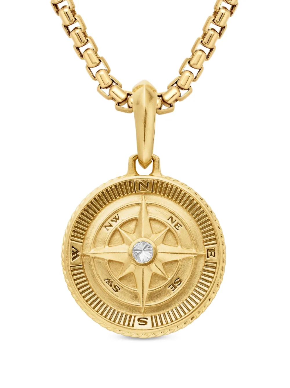 David Yurman Maritime Compass ダイヤモンド アミュレット 29.5mm 18Kイエローゴールド - David Yurman Maritime Compass ダイヤモンド アミュレット 29.5mm 18Kイエローゴールド -