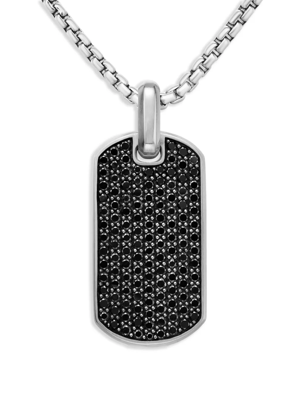 David Yurman Chevron ダイヤモンド タグ 35mm スターリングシルバー - シルバートーン David Yurman Chevron ダイヤモンド タグ 35mm スターリングシルバー - シルバートーン