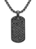 David Yurman sterling silver Chevron diamond tag (35mm) - Black