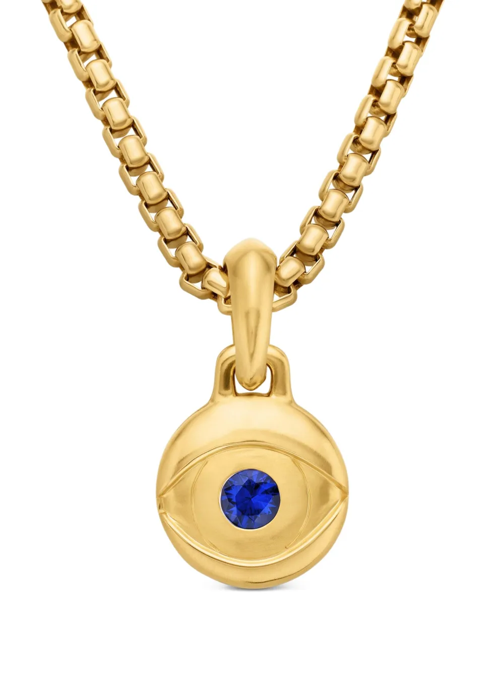 David Yurman 18kt yellow gold Evil Eye sapphire amulet (14.5mm) | Gold | Image 1