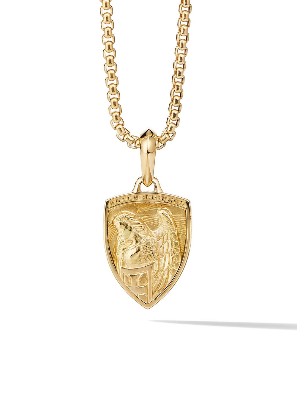 Image 1 of David Yurman 18kt yellow gold St. Michael amulet