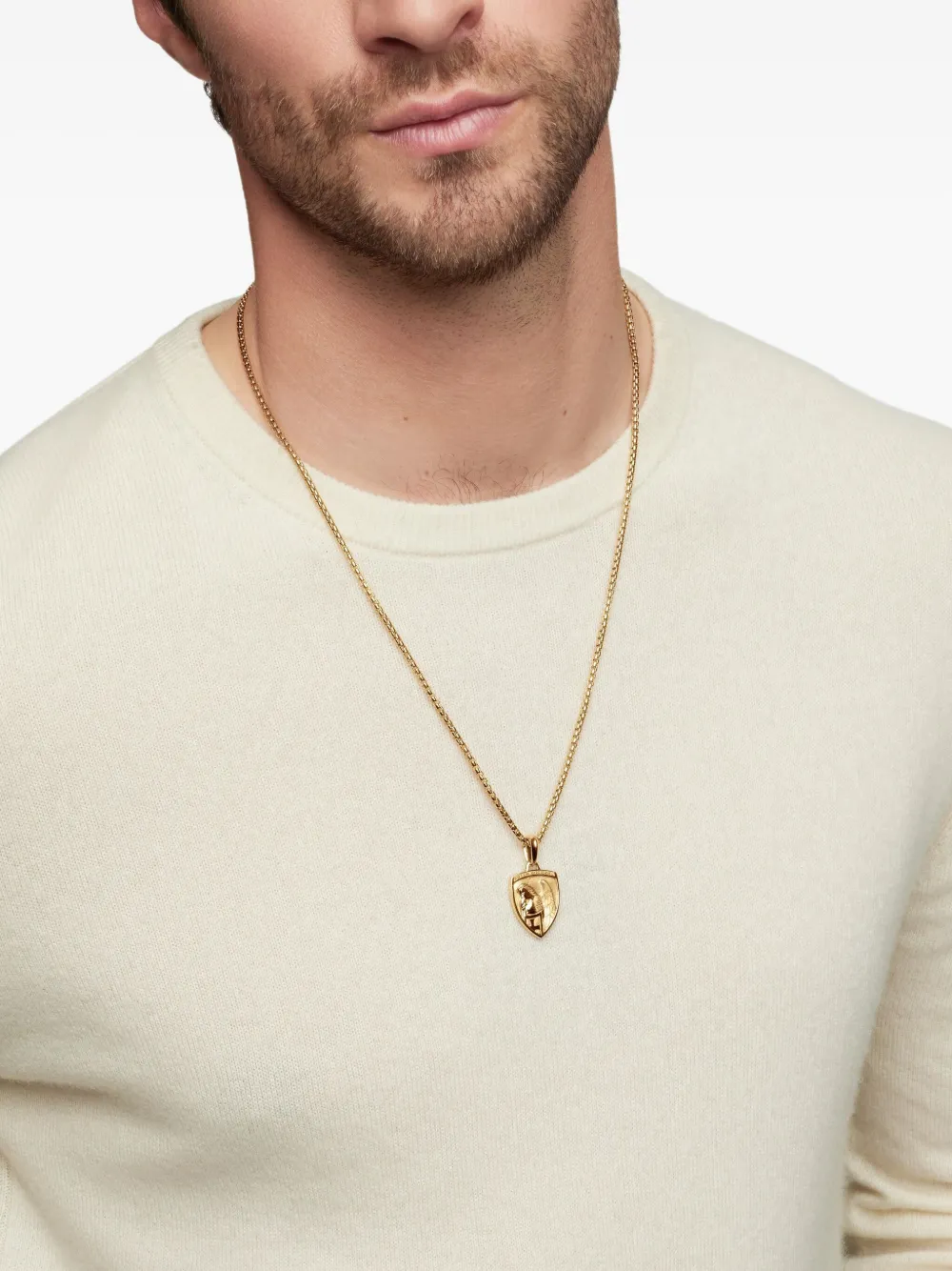 David Yurman 18kt yellow gold St. Michael amulet (26mm) | Image 2
